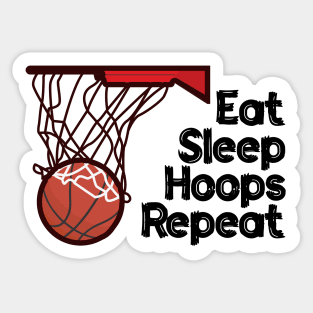 Eat Sleep Hoops Repeat Sticker